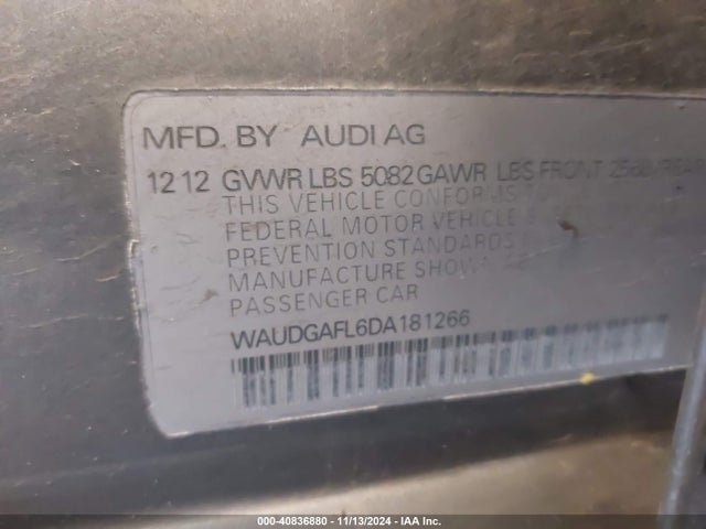 2013 AUDI S4 WAUDGAFL6DA181266 Photo 8
