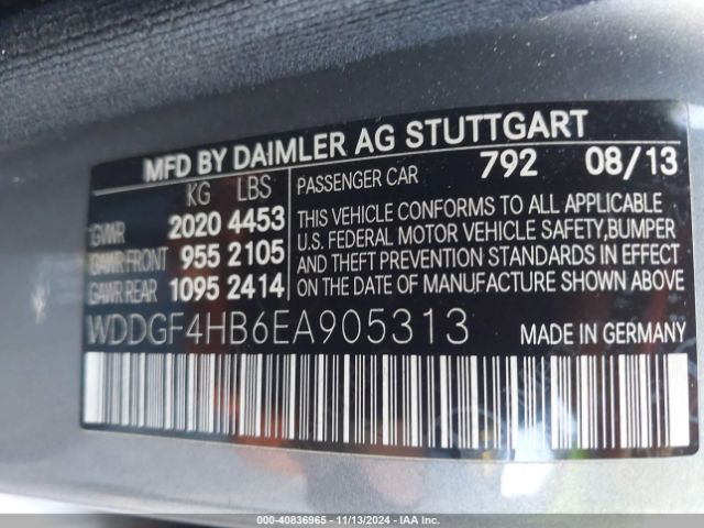 WDDGF4HB6EA905313 Mercedes-Benz C 250 Luxury/sport