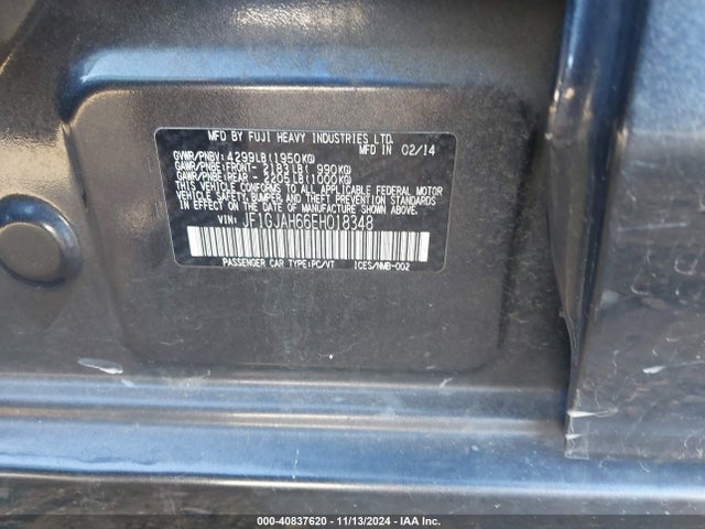 JF1GJAH66EH018348 Subaru Impreza 2.0i Limited