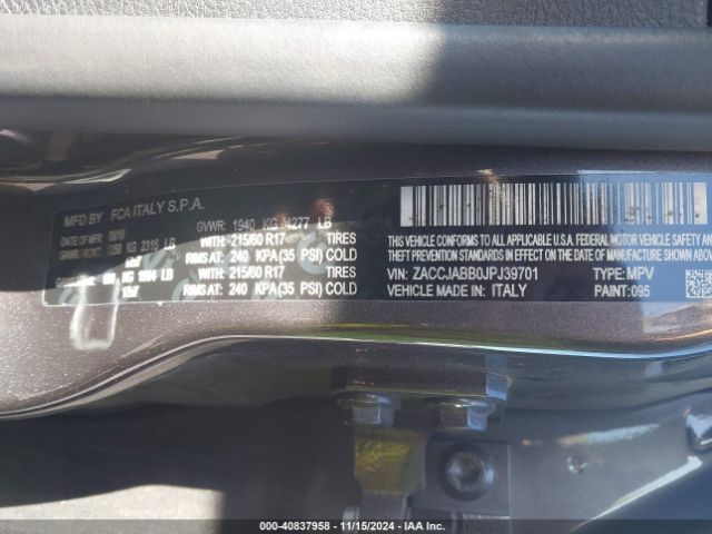 ZACCJABB0JPJ39701 Jeep Renegade Latitude Fwd