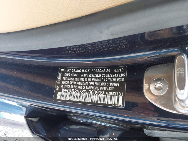 2013 PORSCHE PANAMERA WP0AB2A78DL060909 Photo 8