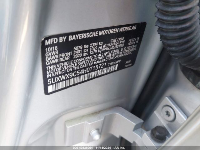 5UXWX9C54H0T15721 BMW X3 Xdrive28i