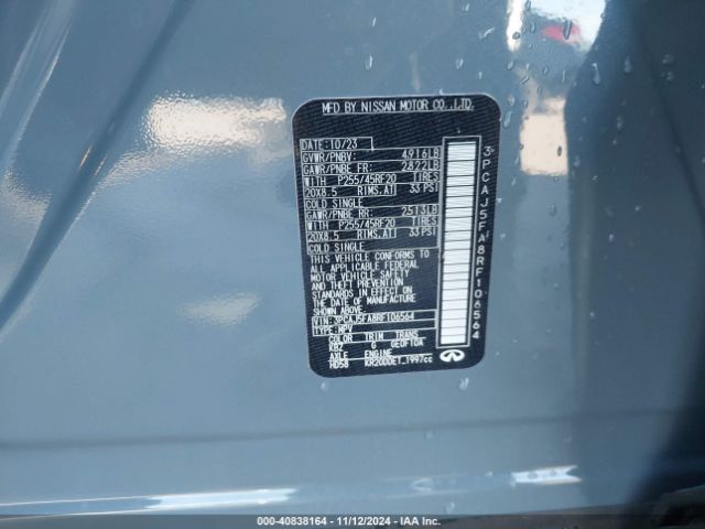3PCAJ5FA8RF106564 Infiniti Qx50 Sport