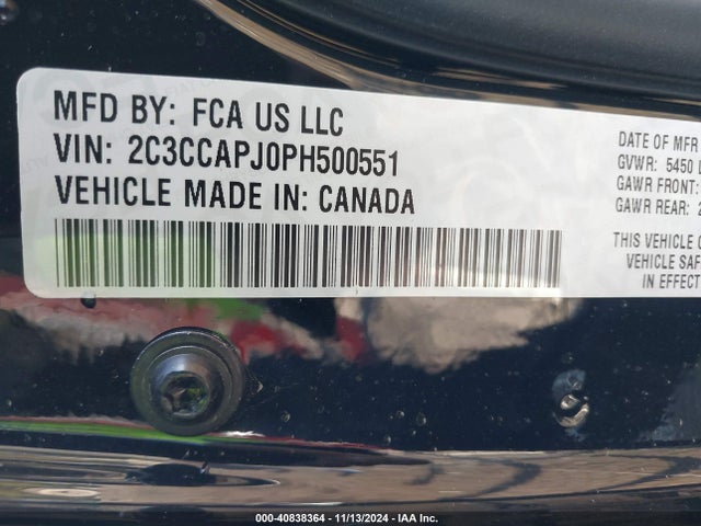 Chrysler 300 300c 2023 2C3CCAPJ0PH500551 Image 9