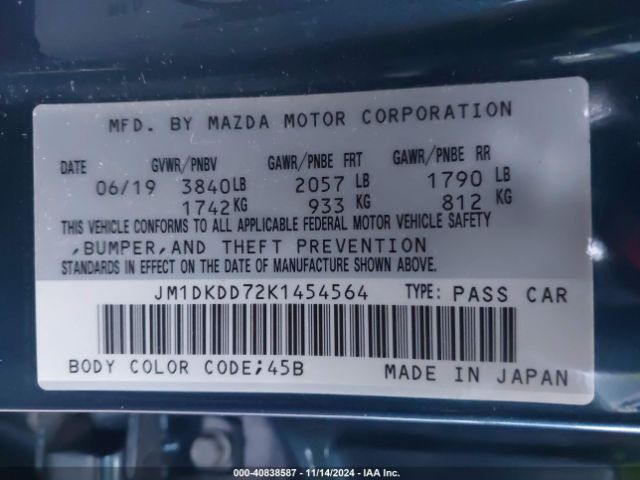 JM1DKDD72K1454564 Mazda Cx-3 Grand Touring