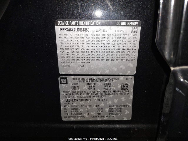 Buick Envision Awd Premium Ii 2020 LRBFX4SX7LD031880 Image 9