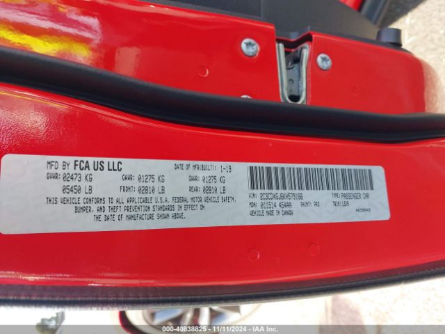 2C3CDXGJ6KH579166 Dodge Charger Scat Pack Rwd