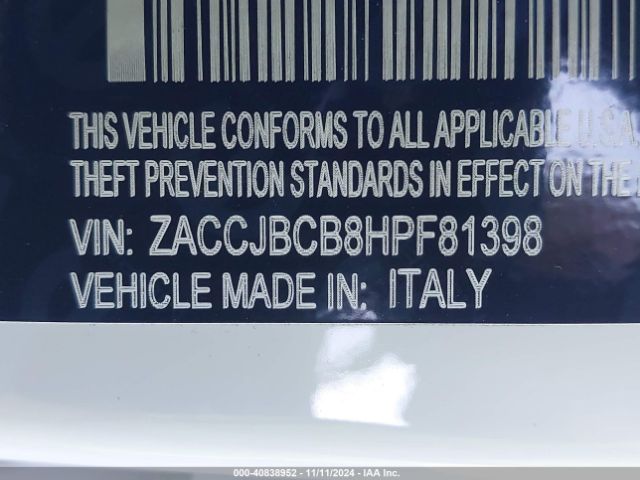 ZACCJBCB8HPF81398 Jeep Renegade Trailhawk 4x4