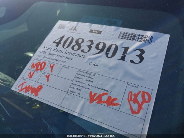 W1KAF4GB4RR215932 Mercedes-Benz C 300