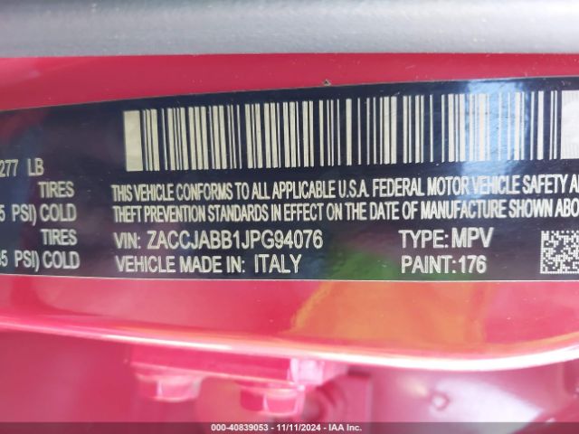 ZACCJABB1JPG94076 Jeep Renegade Latitude Fwd