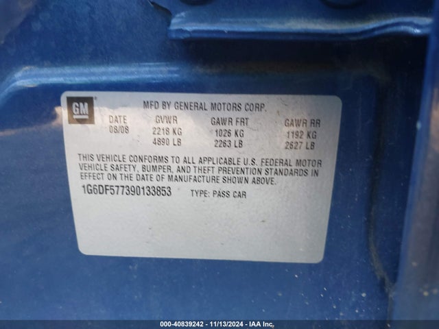 2009 CADILLAC CTS 1G6DF577390133853 Photo 8