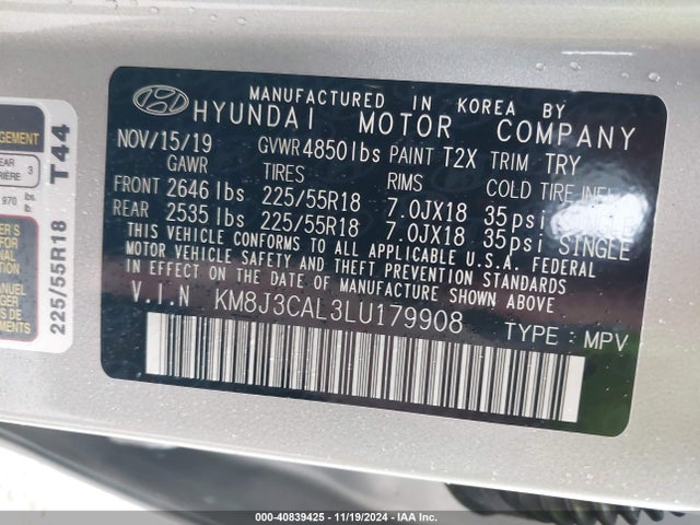 Hyundai Tucson Ultimate 2020 KM8J3CAL3LU179908 Image 9