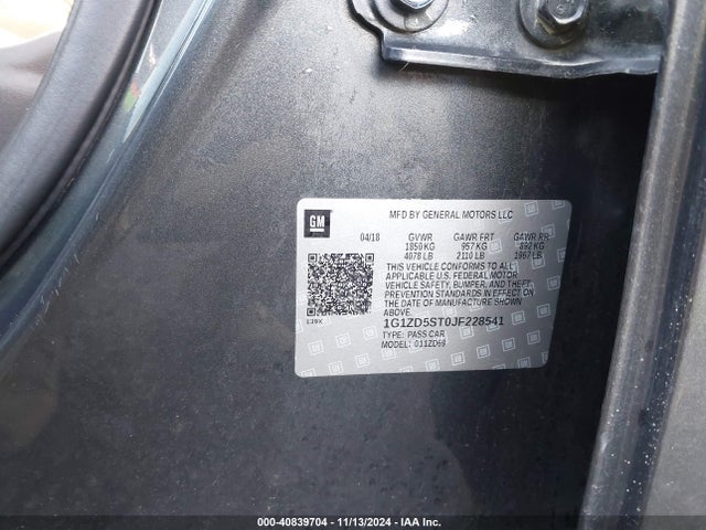 Chevrolet MALIBU LT 2018 1G1ZD5ST0JF228541 Image 9