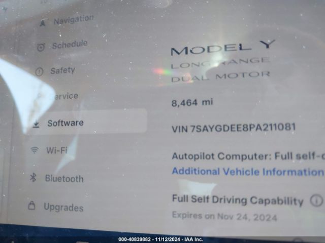 7SAYGDEE8PA211081 Tesla Model Y Awd/long Range Dual Motor All-wheel Drive