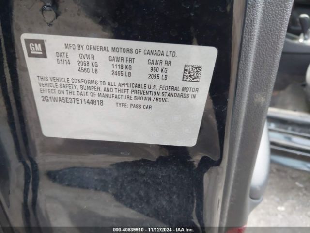 2G1WA5E37E1144818 Chevrolet Impala Limited Ls
