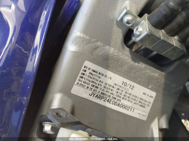 2013 YAMAHA FJR1300 JYARP24E0DA000211 Photo 9