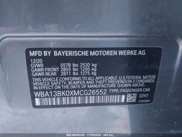 WBA13BK0XMCG26552 BMW M550i Xdrive