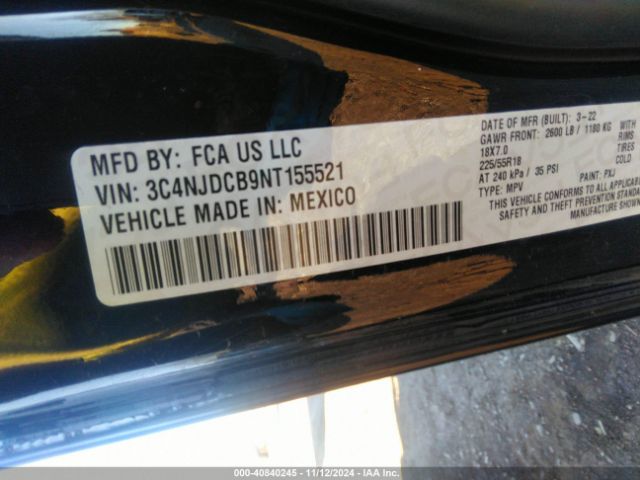3C4NJDCB9NT155521 Jeep Compass Limited 4x4