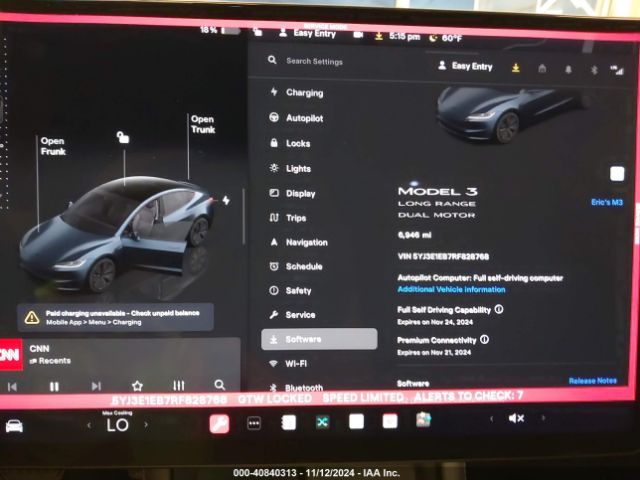 5YJ3E1EB7RF828768 Tesla Model 3 Long Range Dual Motor All-wheel Drive