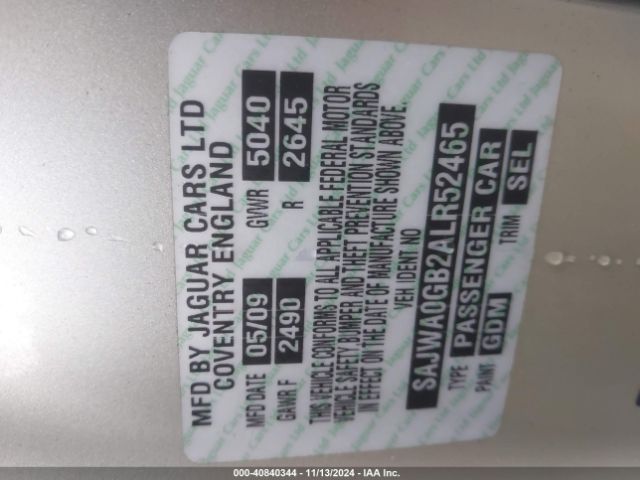 2010 JAGUAR XF SAJWA0GB2ALR52465 Photo 8