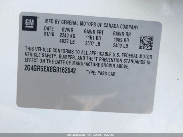 2G4GR5EX8G9162042 Buick Regal Turbo Premium I