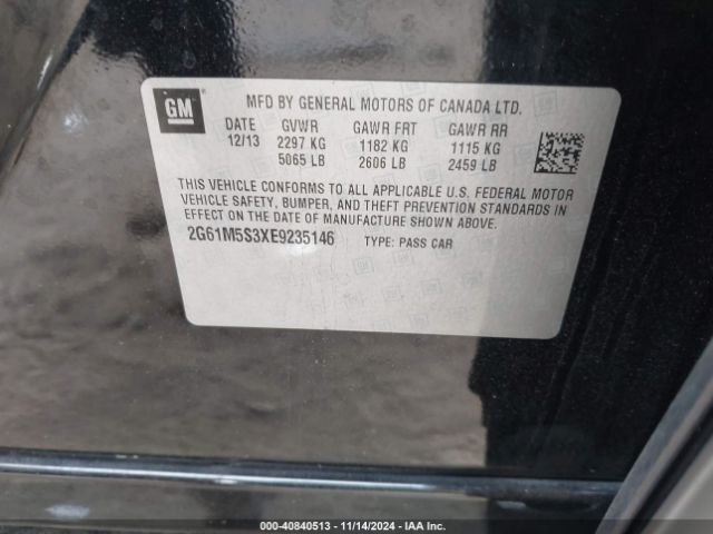 2G61M5S3XE9235146 Cadillac XTS LUXURY