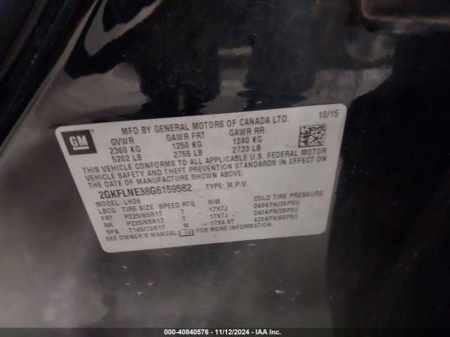 2GKFLNE38G6159582 GMC Terrain Sle-2