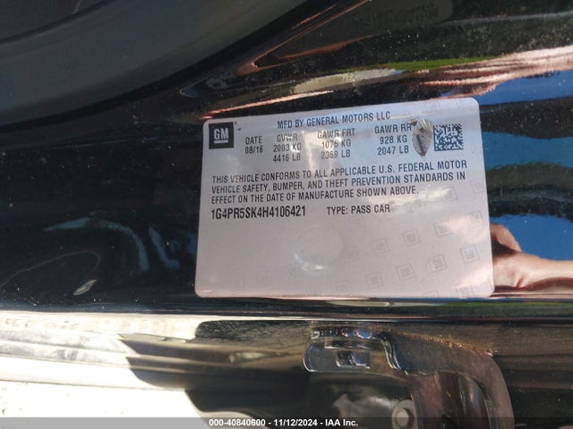 1G4PR5SK4H4106421 Buick Verano Sport Touring