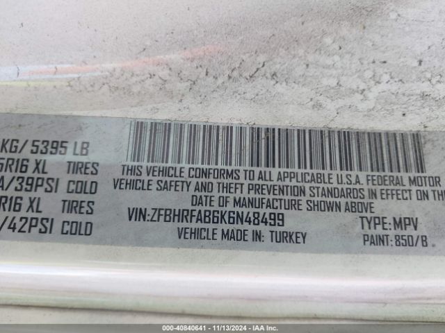 ZFBHRFAB6K6N48499 RAM Promaster City Tradesman
