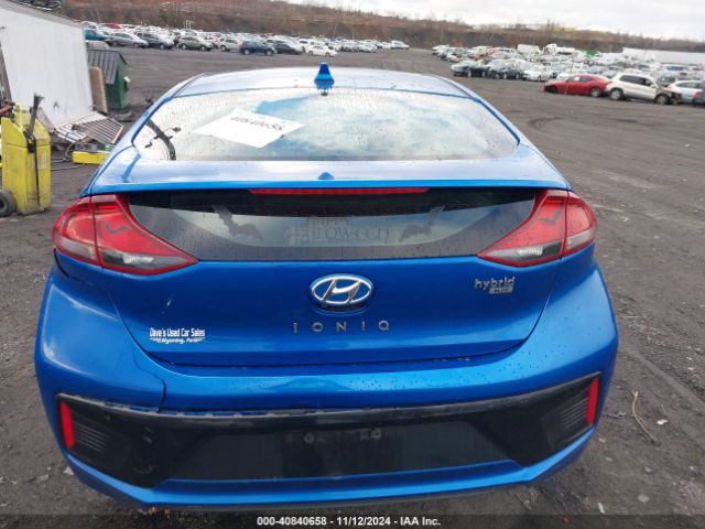 KMHC65LC1JU067890 Hyundai Ioniq Hybrid Blue