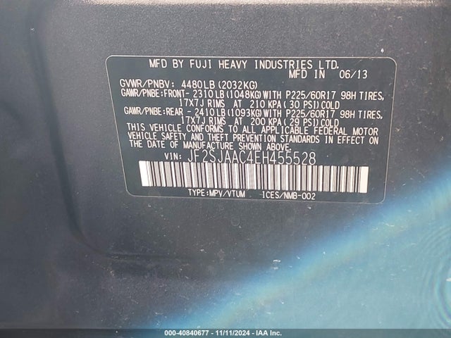 Subaru Forester 2.5i 2014 JF2SJAAC4EH455528 Image 9