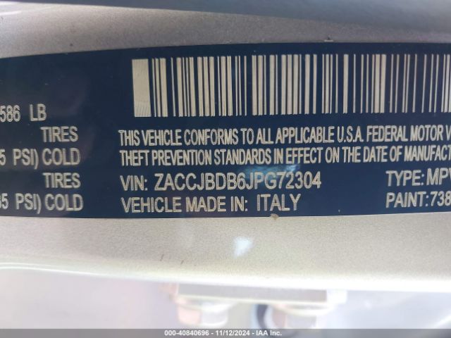 ZACCJBDB6JPG72304 Jeep Renegade Limited 4x4