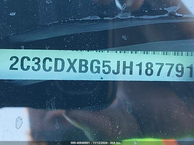 2C3CDXBG5JH187791 Dodge Charger Sxt Rwd