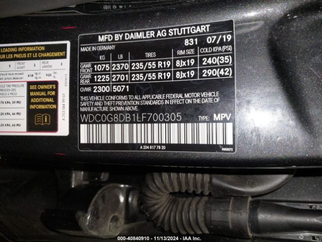 WDC0G8DB1LF700305 Mercedes-Benz GLC 300