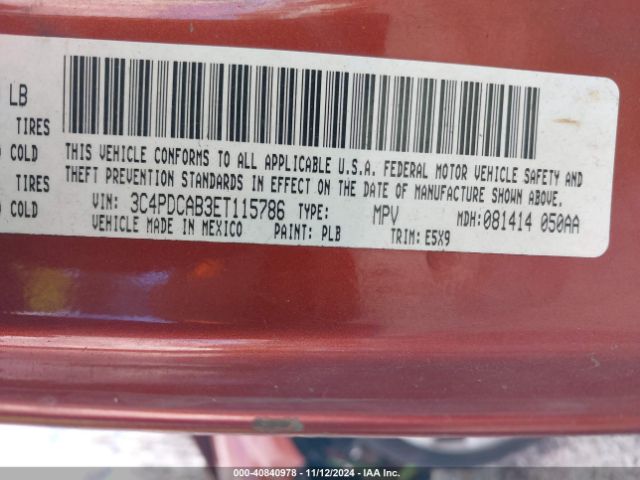 3C4PDCAB3ET115786 Dodge Journey American Value Pkg