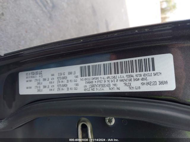 1C6RR7NT0FS691429 RAM 1500 Laramie