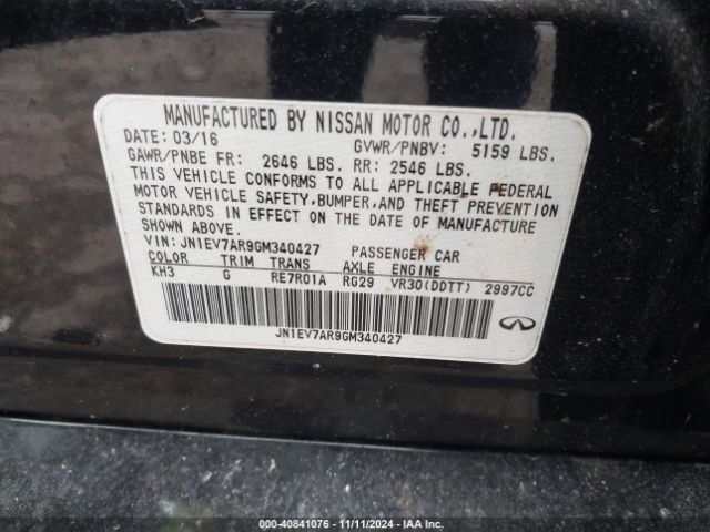 JN1EV7AR9GM340427 Infiniti Q50 3.0t Premium