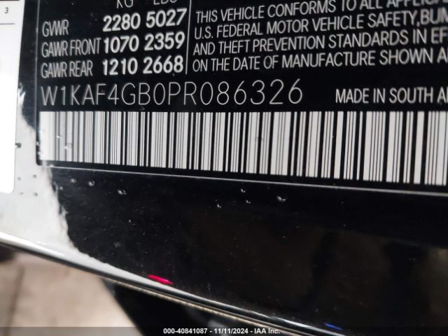 W1KAF4GB0PR086326 Mercedes-Benz C 300 Sedan