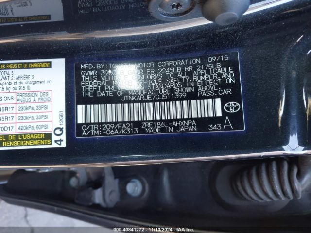JTNKARJE7GJ511399 Scion IM