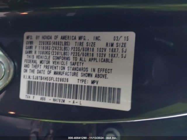 5J8TB4H55FL028626 Acura RDX