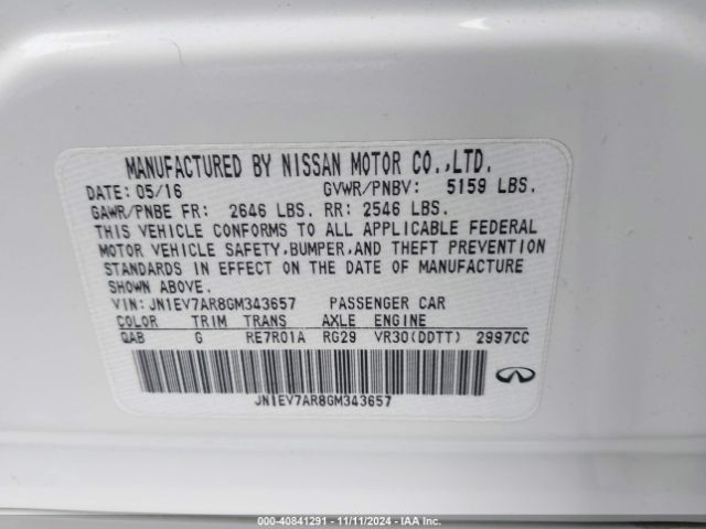 JN1EV7AR8GM343657 Infiniti Q50 3.0t Premium