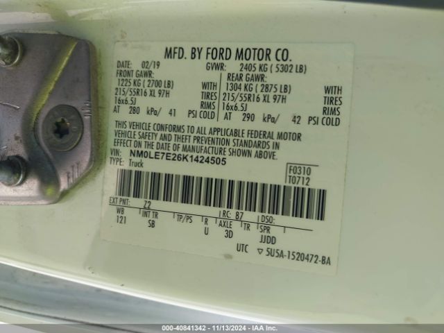 NM0LE7E26K1424505 Ford Transit Connect Xl