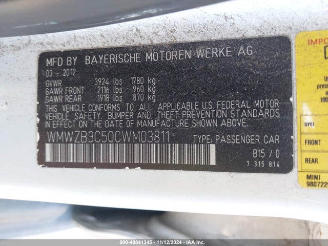 2012 MINI COOPER COUNTRYMAN WMWZB3C50CWM03811 Photo 8