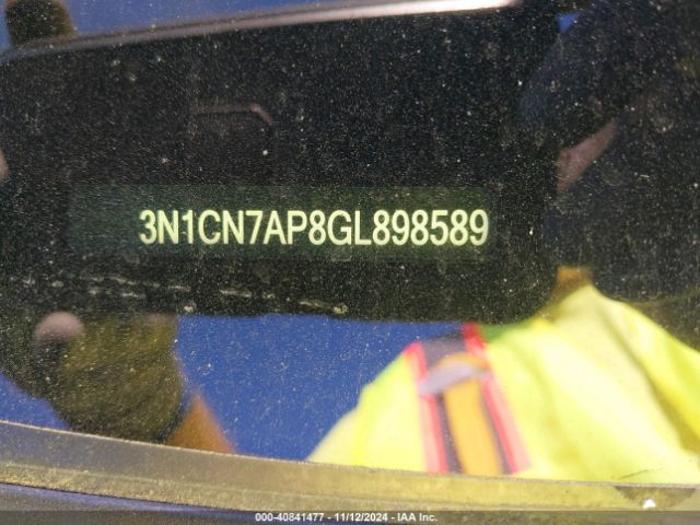 3N1CN7AP8GL898589 Nissan Versa 1.6 S