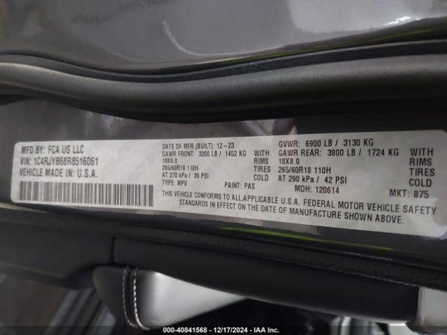 1C4RJYB68R8516061 Jeep Grand Cherokee 4xe