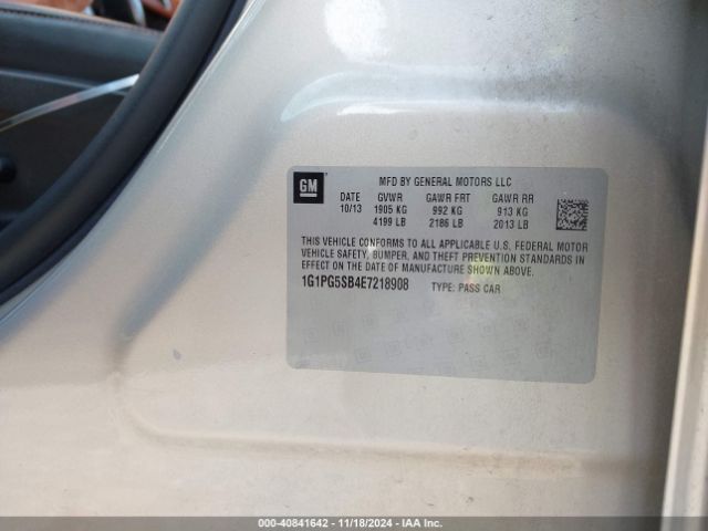 1G1PG5SB4E7218908 Chevrolet CRUZE LTZ