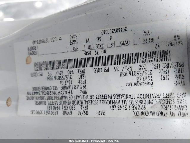 Ford FOCUS SE 2016 1FADP3K28GL344719 Image 9