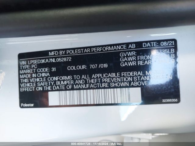 2022 POLESTAR 2 LPSED3KA7NL052872 Photo 8