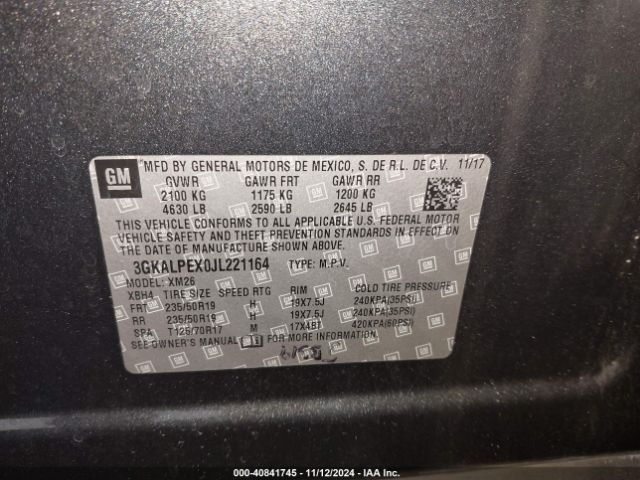 3GKALPEX0JL221164 GMC Terrain Slt
