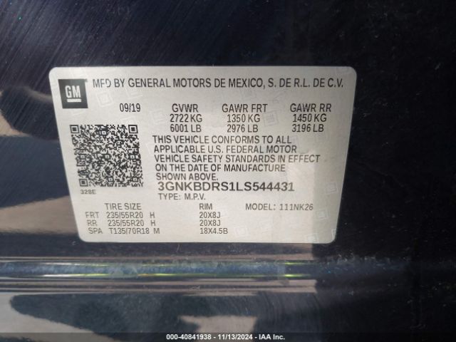 3GNKBDRS1LS544431 Chevrolet Blazer Fwd 3lt